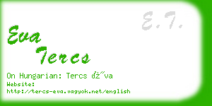 eva tercs business card